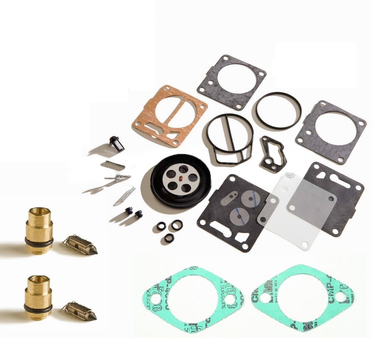 SeaDoo Dual Genuine Mikuni Carb Rebuild Kit Base Gasket Needle